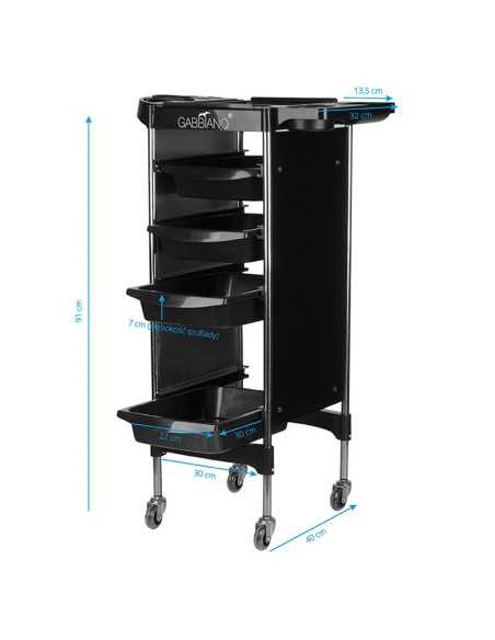 Coloring and storage hairdressing trolley-125868 