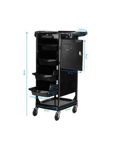 Coloring and storage hairdressing trolley-125881 