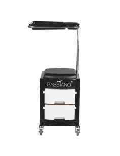 Pomocnik - taboret do pedicure 16 plus czarny/biały