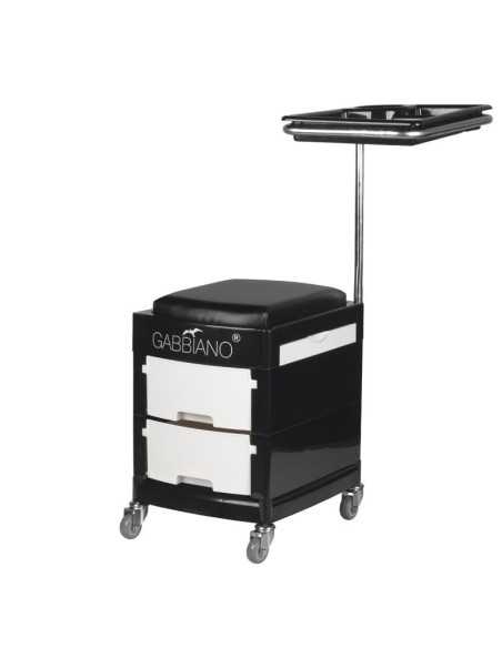 Associate Article 125885 POMOCNIK - TABORET DO PEDICURE 16 PLUS CZARNY / BIAŁY