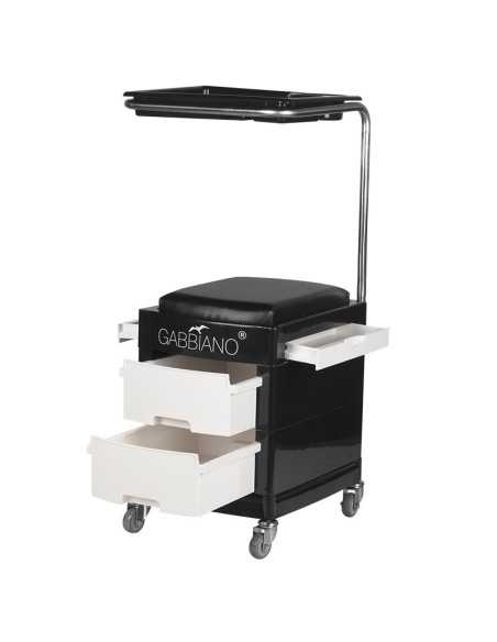 Associate Article 125885 POMOCNIK - TABORET DO PEDICURE 16 PLUS CZARNY / BIAŁY