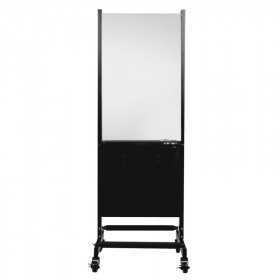 Consolle da parrucchiere mobile bifacciale nera  2