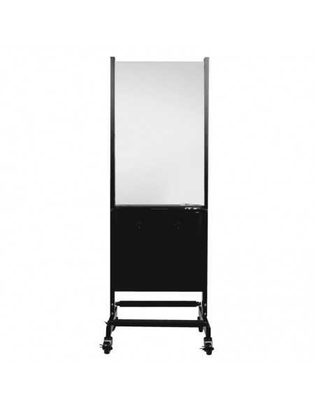 Black double-sided mobile hairdressing console