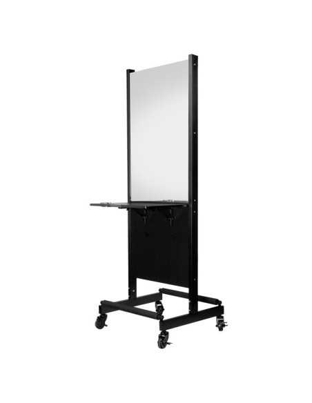 Coiffeuse console coiffure mobile double face noir 