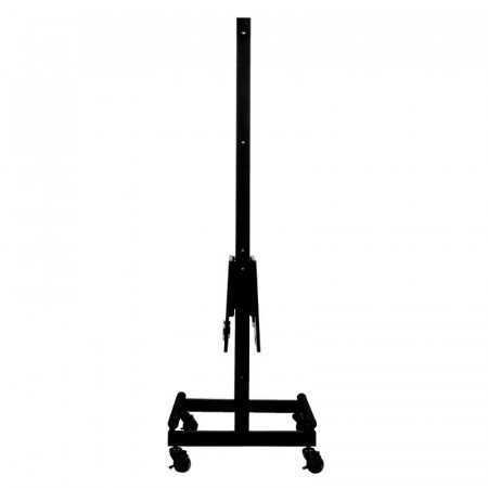 Black double-sided mobile hairdressing console 