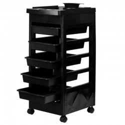 Coloring and storage hairdressing trolley-126134