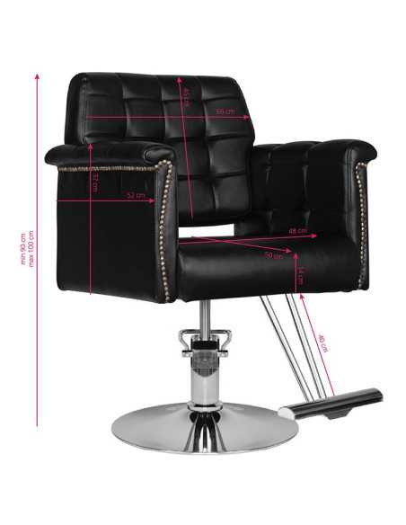 Fauteuil de coiffure pavi noir