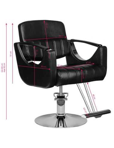 Rovigo schwarzer Friseurstuhl {attributes}