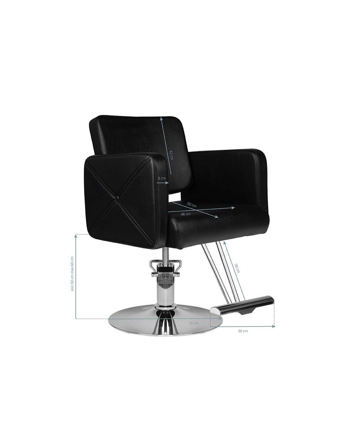 Brescia black hairdressing chair {attributes}