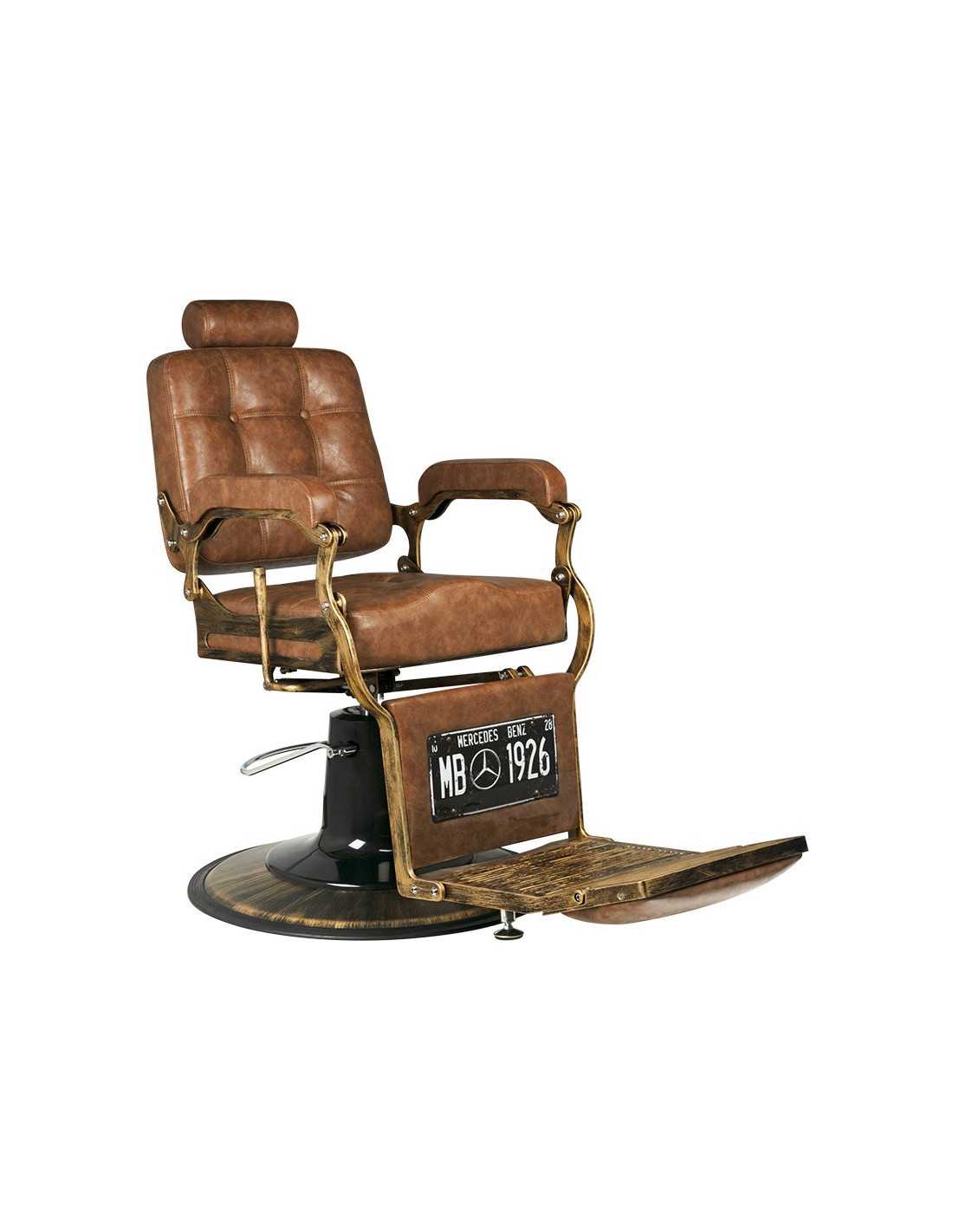 Poltrona da barbiere BOSS Cuoio Antico – Pelle antica e eleganza vintage