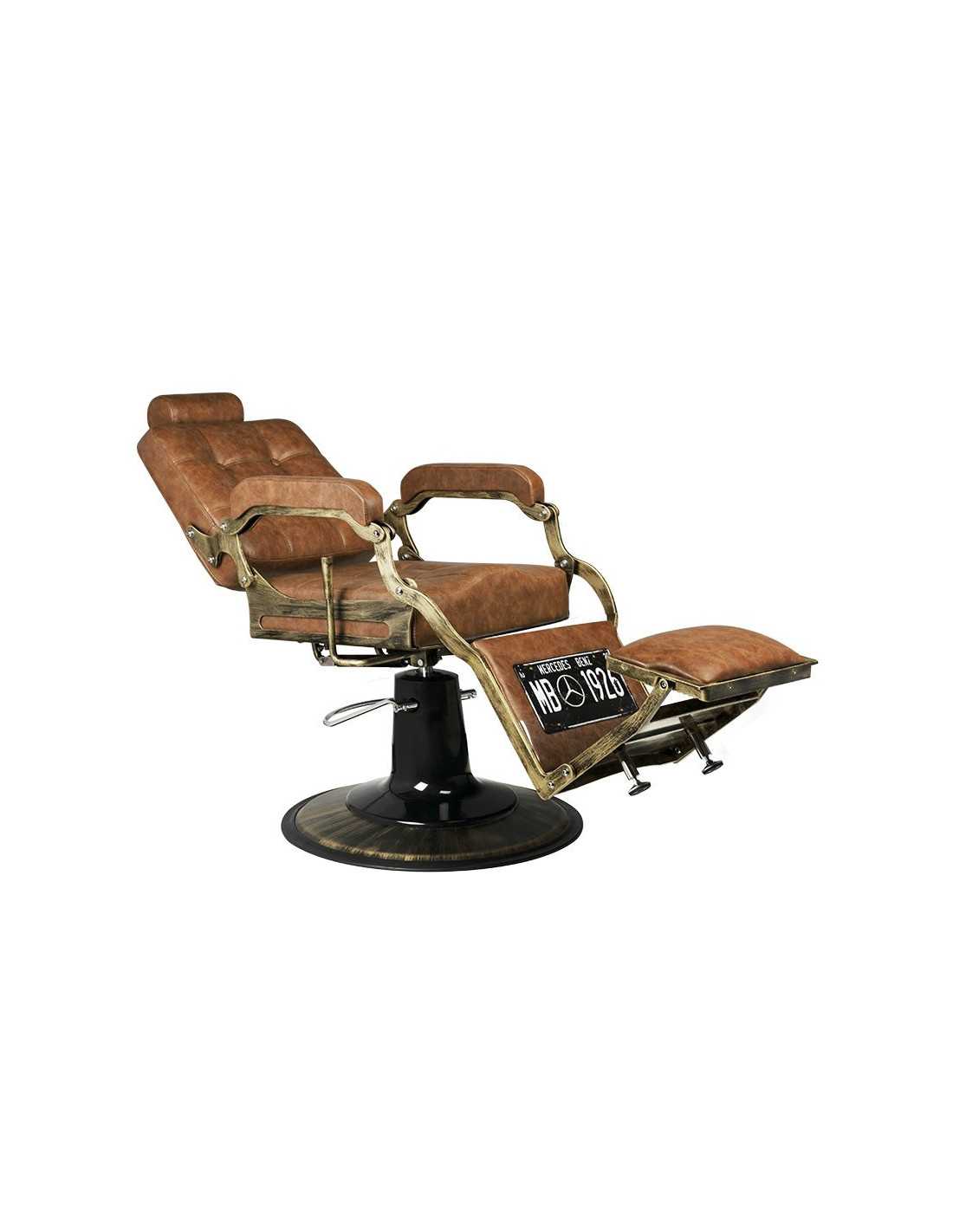 Poltrona da barbiere BOSS Cuoio Antico – Pelle antica e eleganza vintage