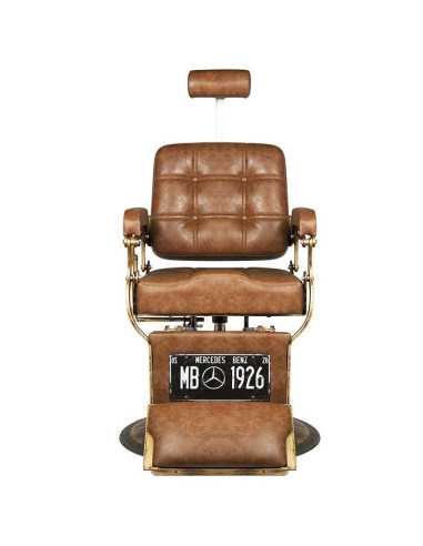 Poltrona da barbiere BOSS Cuoio Antico – Pelle antica e eleganza vintage