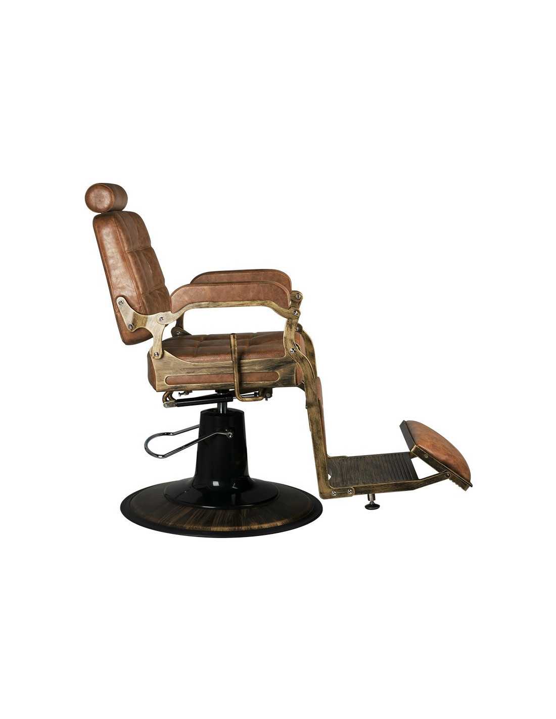 Poltrona da barbiere BOSS Cuoio Antico – Pelle antica e eleganza vintage