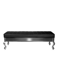 Panca da sala d'attesa in maestrale nero  2