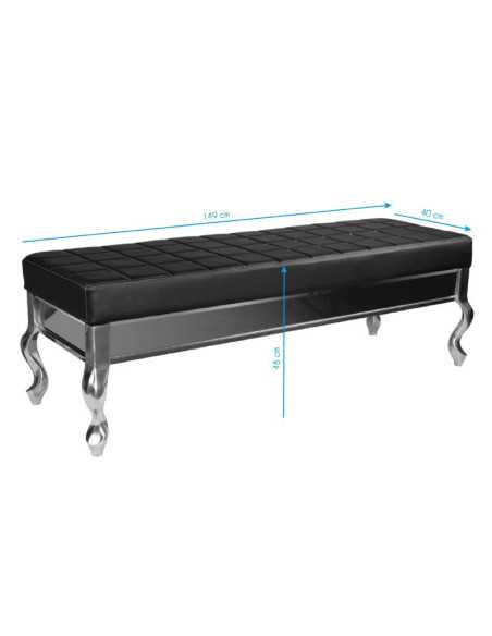 Black mistral waiting room bench 