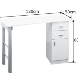 Table Manucure DM135 BLANC