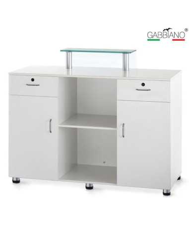 White ADA reception desk counter