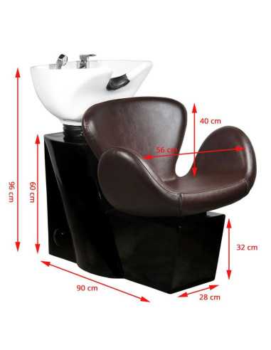 lavello per shampoo amsterdam marrone 