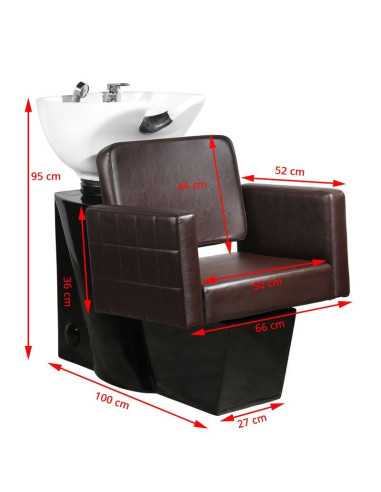 Brown ankara shampoo basin