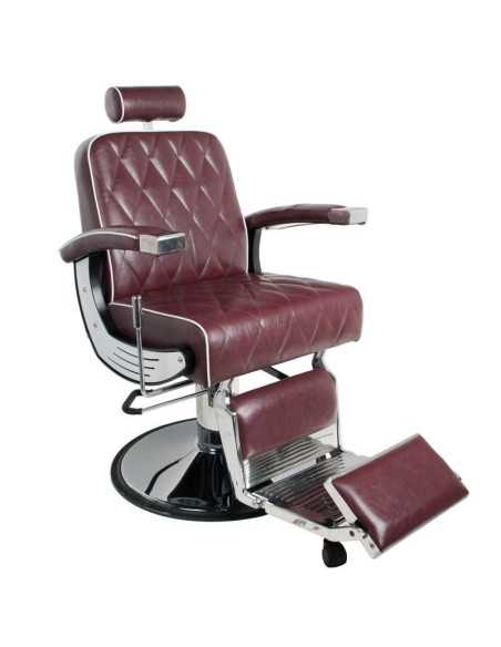 Imperial burgundy barber chair 