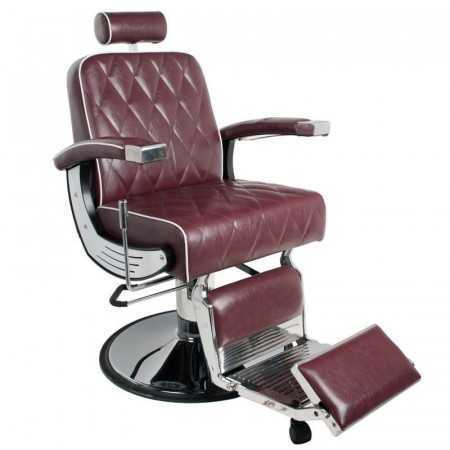 Imperial burgundy barber chair 