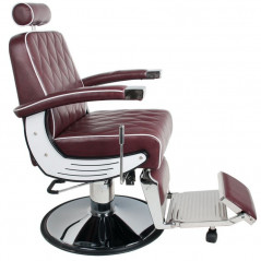 Imperial burgundy barber chair 
