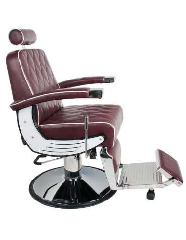 Imperial Bordeaux Barberstuhl – Retro-Charme & professionelle Ergonomie 