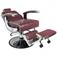 Imperial burgundy barber chair 