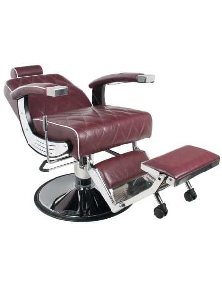 Fauteuil barbier coiffeur imperial bordeaux 