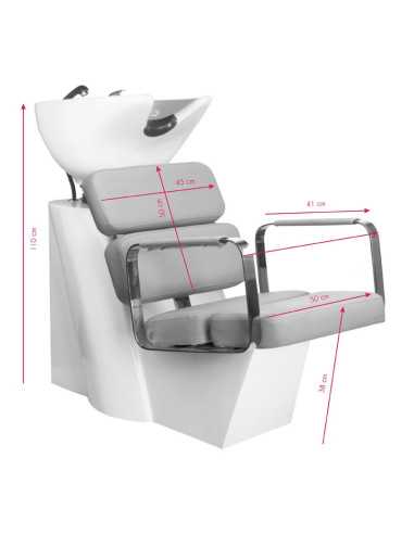 Grey porto shampoo basin