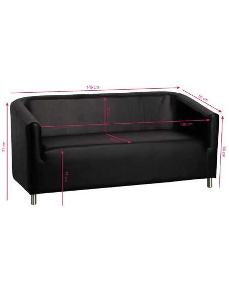 Black bakea waiting room sofa 