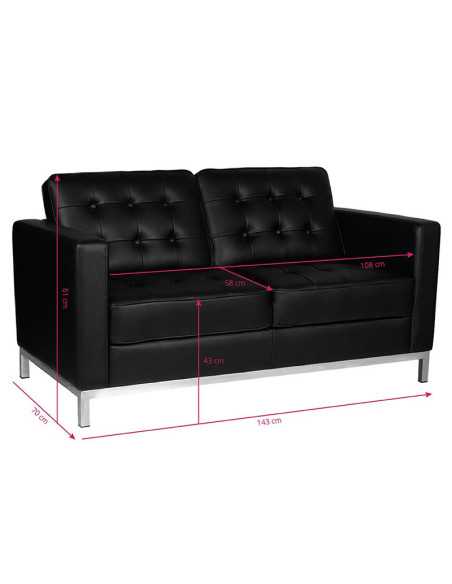 Journey black waiting room sofa 
