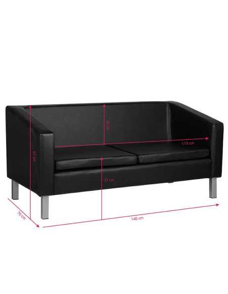 Flight waiting room sofa black 