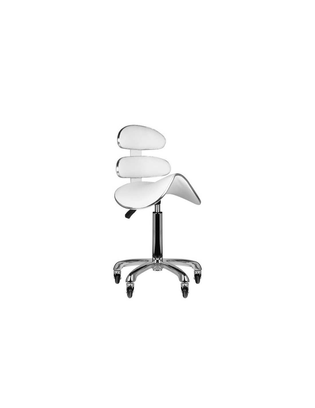 TABORET KOSMETYCZNY ROLL SPEED AM-880 BIAŁY