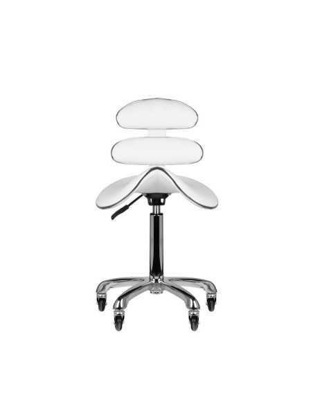 Tabouret à roulettes am-880 blanc