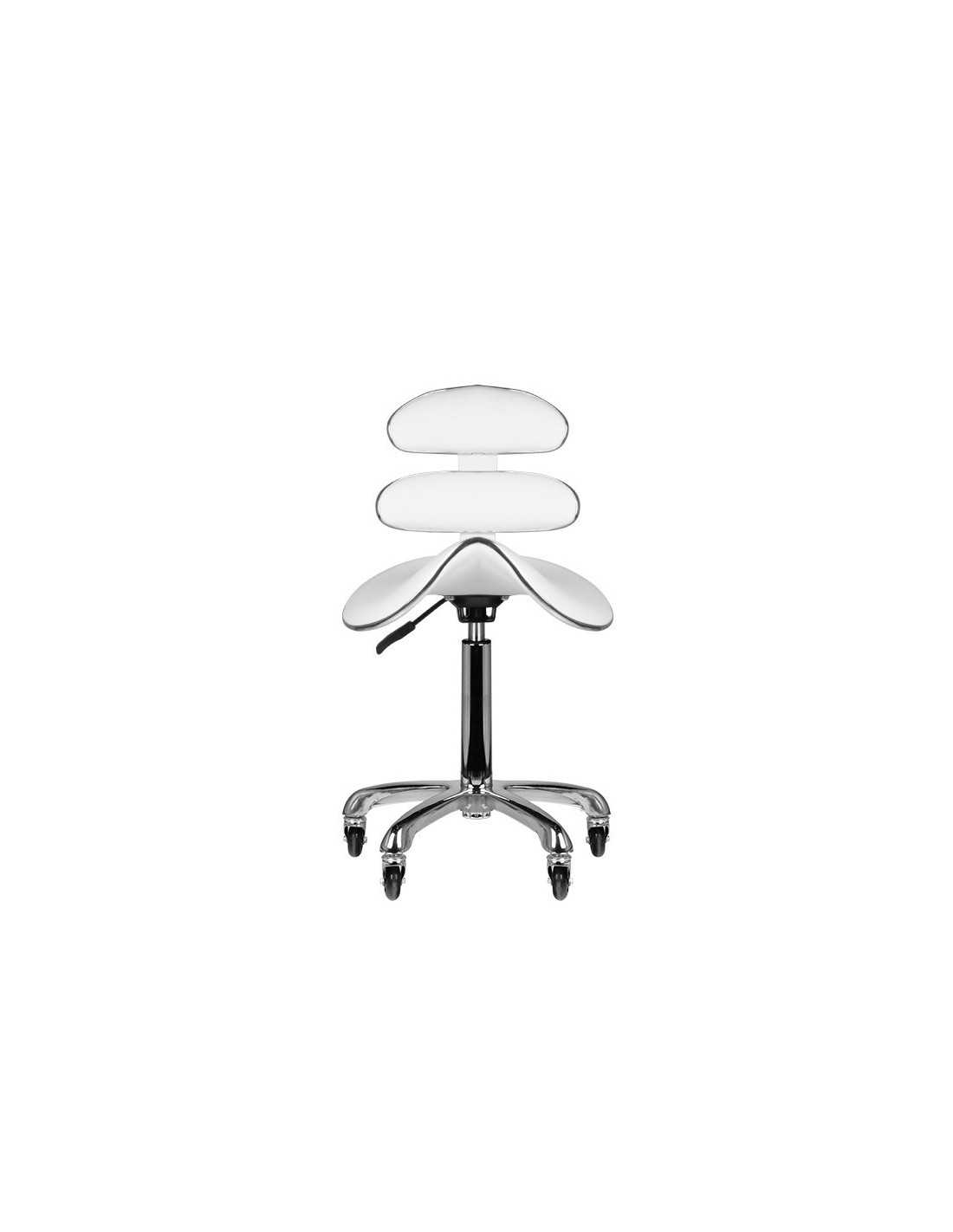 TABORET KOSMETYCZNY ROLL SPEED AM-880 BIAŁY