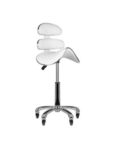 STOOL KOSMETYCZNY ROLL SPEED AM-880 BIAŁY