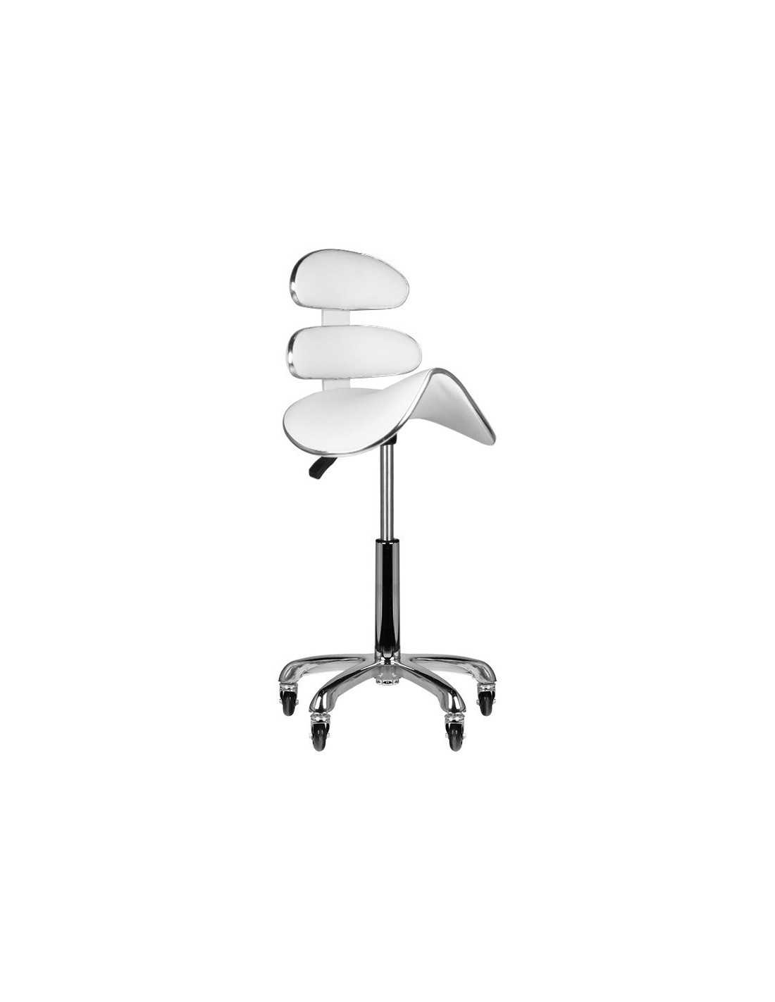 TABORET KOSMETYCZNY ROLL SPEED AM-880 BIAŁY