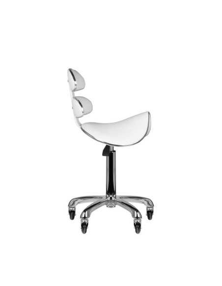 TABORET KOSMETYCZNY ROLL SPEED AM-880 BIAŁY
