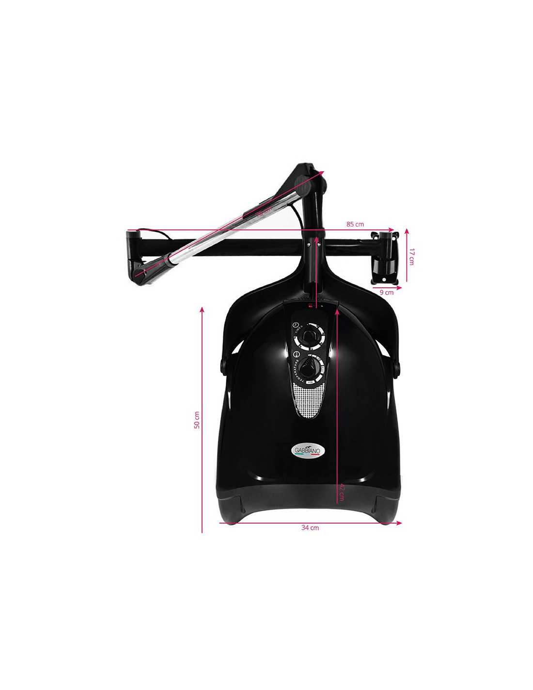 Haartrockner am Arm dx-w SCHWARZ
