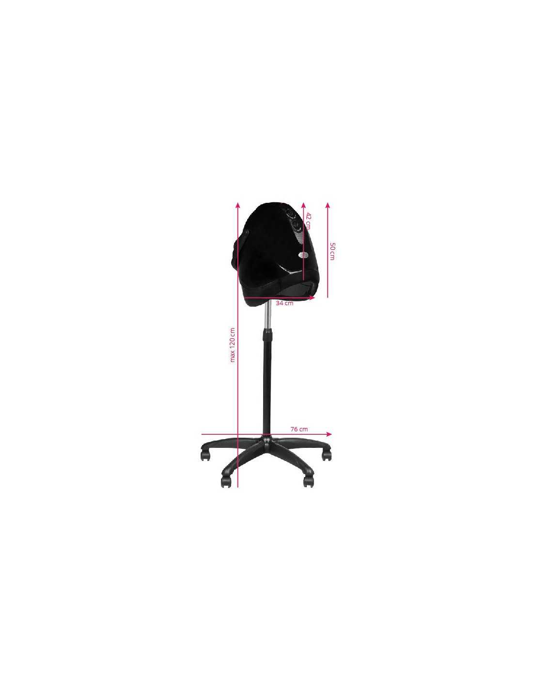 Haartrockner am Arm dx-w schwarz