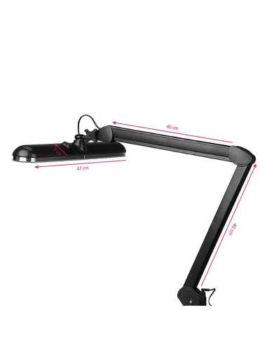 ELEGANTE 801-S LED WORKSHOP LAMP WITH STANDARD VICE, BLACK