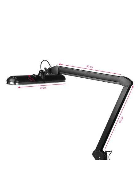 Lampa warsztatowa led elegante 801-tg imadełkiem standard czarna 