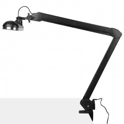 Lampe d'atelier led elegante 801-tl avec un etau reg. intensité et couleur de la lumière noire 
