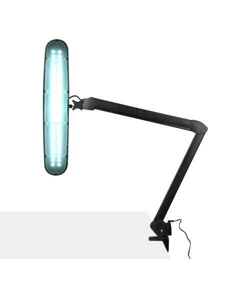 Elegante lampada da officina a led 801-tl con morsa reg. intensità e colore della luce nera 