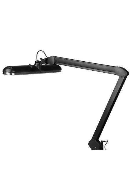 Elegante lampada da officina a led 801-tl con morsa reg. intensità e colore della luce nera 