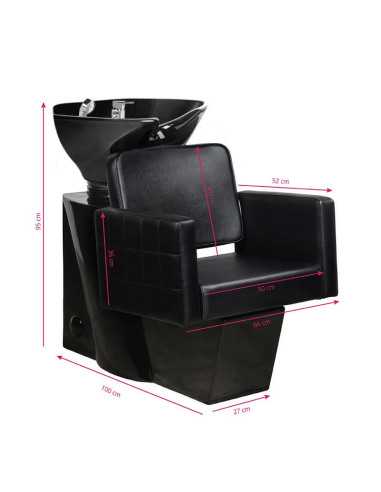 Black ankara shampoo basin