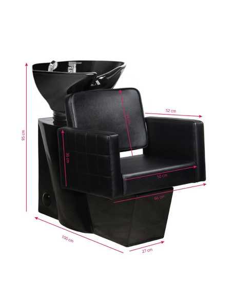 Schwarzes Shampoo-Tablett aus Ankara 
