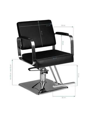 Manarola schwarzer Friseurstuhl {attributes}