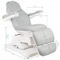 Basic 169 elektrische cosmetische stoel grijs verstelbaar